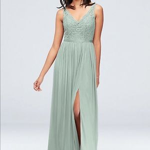 Bridesmaids dress, David’s bridal in color dusty